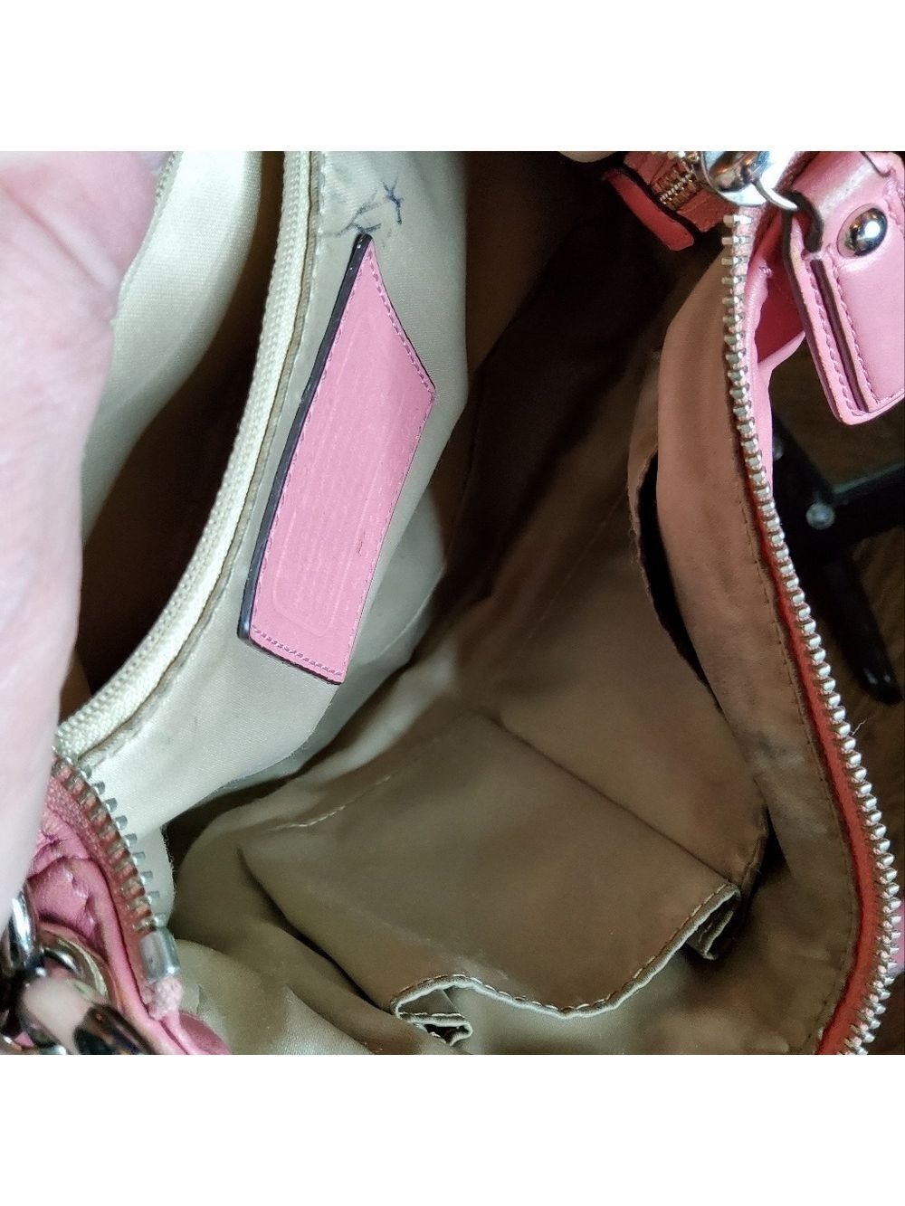 COACH AUTHENTIC CROSSBODY PINK "KRISTIN" CONVERTIBLE PURSE, PRE-OWNED - Picture 8 of 9